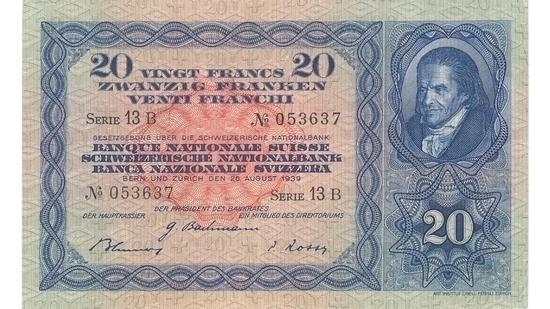 İSVİÇRE FRANKININ TÜM BANKNOTLARI 11