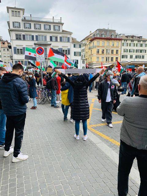 İsrail'in Filistin'e yaptığı saldırılar Zürih’te protesto edildi 9