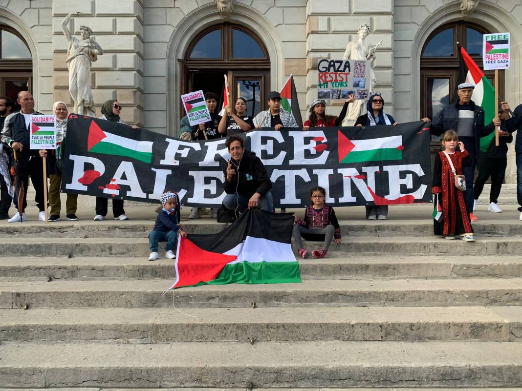 İsviçre'de Filistin'e destek gösterileri düzenlendi 1