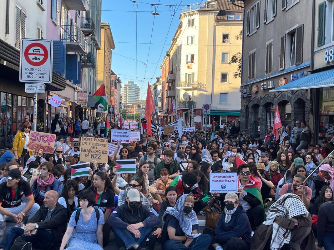 Zürih'te Büyük Protesto: İsrail'in Refah Saldırısına Tepki 8