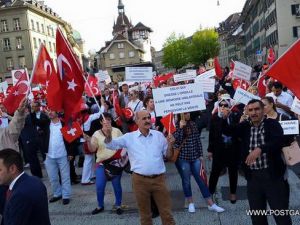 Bern’de Çanakkale anıldı, Ermeniler Protesto edildi