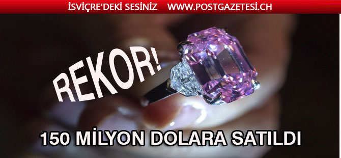 Pembe elmas, Cenevre’de rekor fiyata satıldı