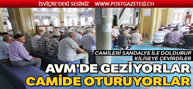 Camileri sandalye ile doldurup kiliseye çevirdiler