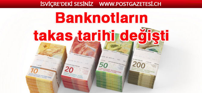 CHF Banknotların takas tarihinde değişiklik