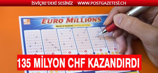 Talihli kişi 135 milyon CHF kazandı