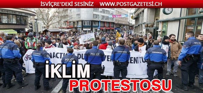 Lozan’da iklim protesto gösterisi