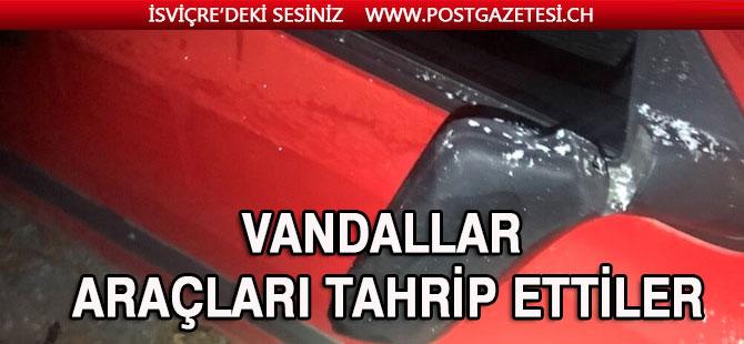 VANDALLAR ARAÇLARI TAHRİP ETTİLER