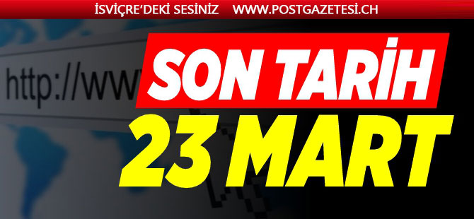 com.tr uzantılı alan adları için son tarih 23 Mart