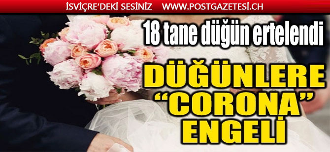 Düğünlere 'korona' engeli