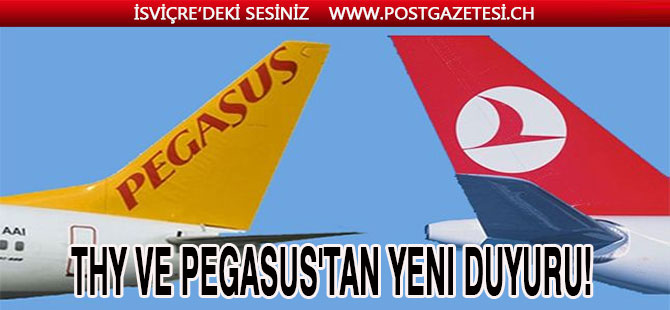 THY ve Pegasus’tan bilet iptalleri hakkında duyuru