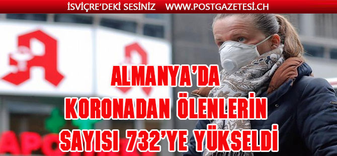 Almanya'da koronadan ölenlerin sayısı 732'ye yükseldi