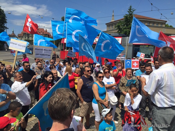 Çin’deki Vahşet İsviçre’de protesto edildi / Foto Galeri- Video