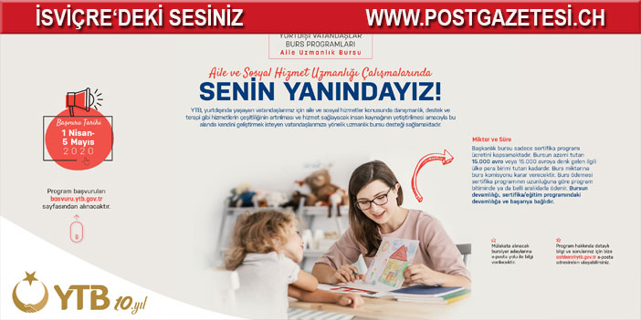 YTB'den 'aile ve sosyal hizmetler' uzmanlık bursu