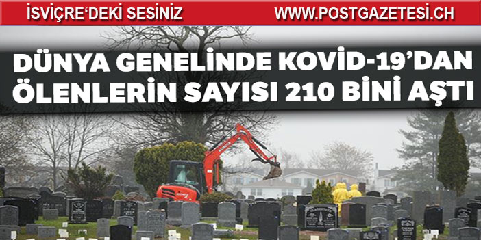 Dünya genelinde Kovid-19'dan ölenlerin sayısı 210 bini aştı