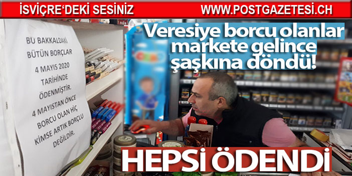 Denizli'de bir hayırsever mahallelinin 41 bin TL'lik veresiye borçlarını ödedi