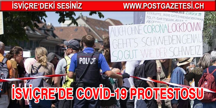 İsviçre’de COVİD-19 protestosu