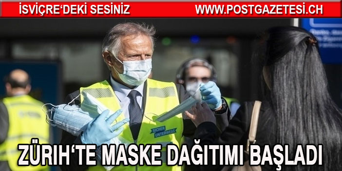 VBZ Zürih'te Maske dağıtmaya başladı