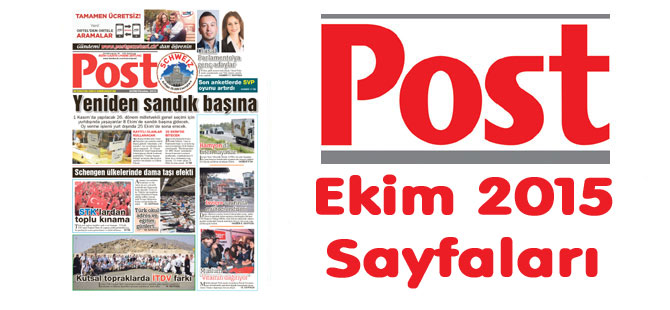 POST Gazetesi Ekim 2015 Sayfaları