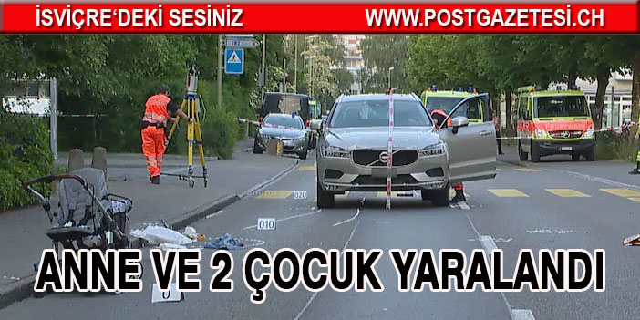 YAYA GEÇİDİNDE ANNE VE ÇOCUKLARA ÇARPTI: 3 YARALI