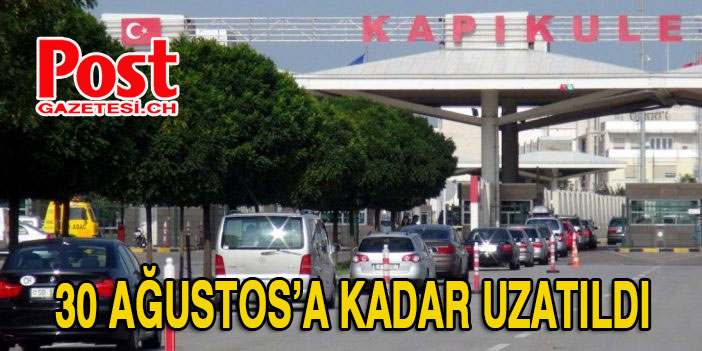 Yurt dışı plakalı araçların Türkiye’de kalma süresi 30 Ağustos’a kadar uzatıldı