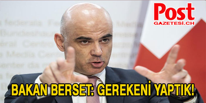 Sağlık Bakanı Berset eleştrileri reddetti