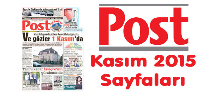 POST Gazetesi Kasım sayısını okumak için tıklayınız