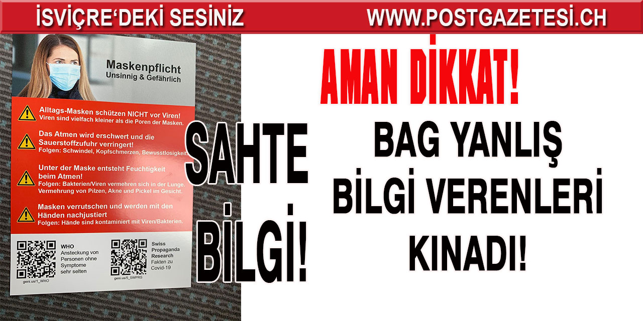 BAG: BU BİLGİLERE İNANMAYIN