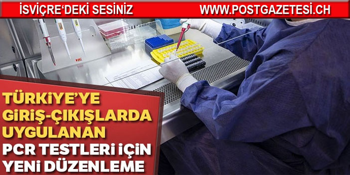 PCR testleri için yeni düzenleme