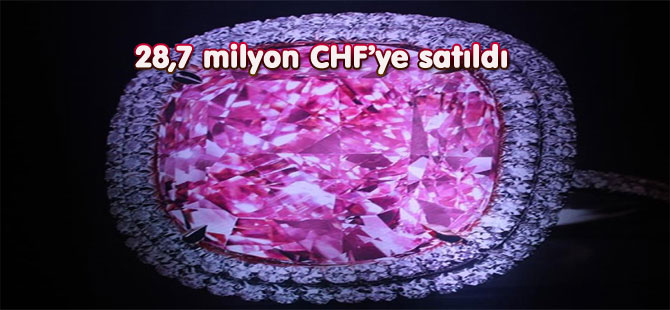 Pembe elmas 28,7 milyon İsviçre frangına satıldı