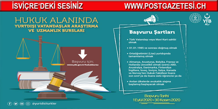 Avrupa’da hukuk öğrenimi gören gençlere burs: Son başvuru 30 Kasım 2020