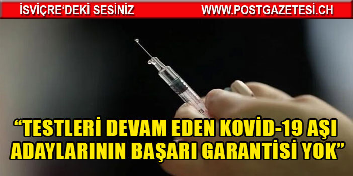 DSÖ: Testleri devam eden Kovid-19 aşı adaylarının başarı garantisi yok