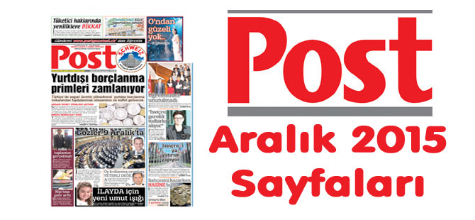 POST Gazetesi Aralık 2015 Sayfaları