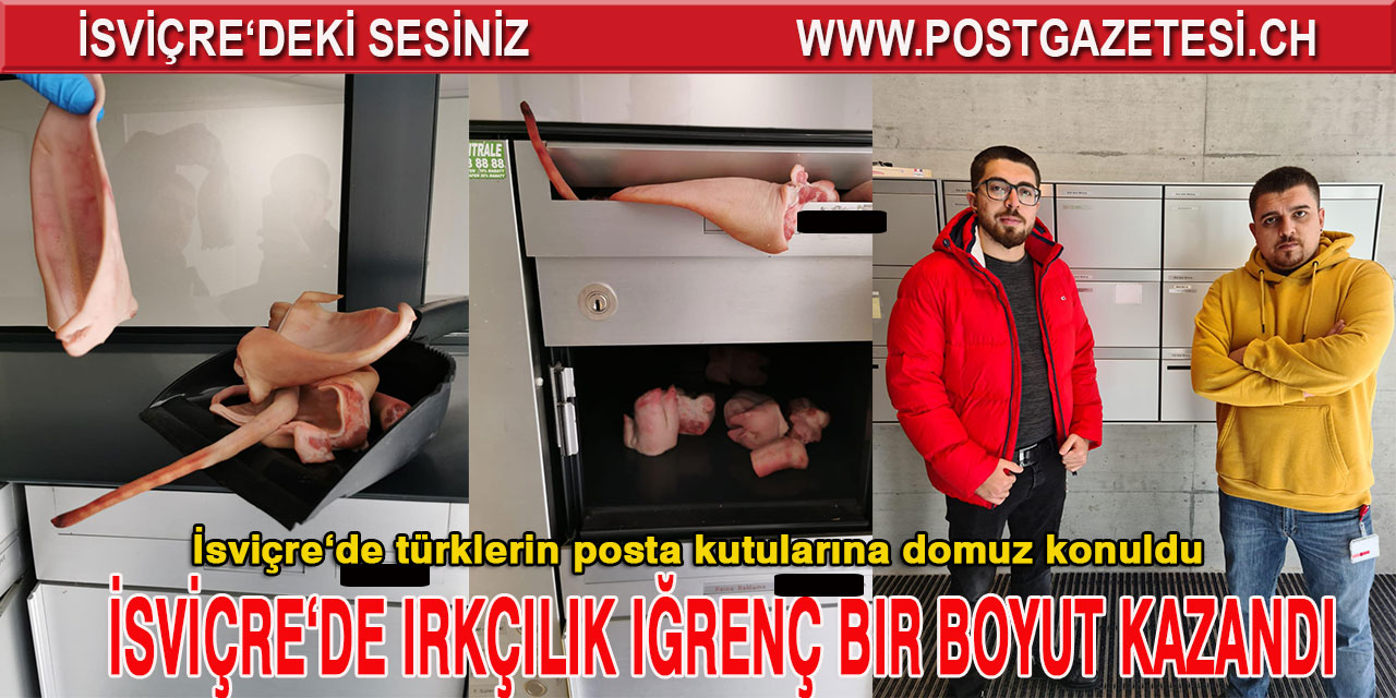 İsviçre böyle Irkçılık görmedi / Türklerin Posta kutularına domuz konuldu