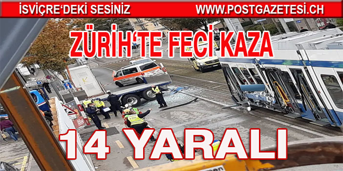 TIR TRAMVAY’A ÇARPTI: 14 YARALI