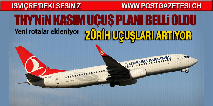 THY Kasım ayı uçuş planını açıkladı