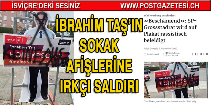 TAŞ’IN SOKAK AFİŞLERİNE IRKÇI SALDIRI