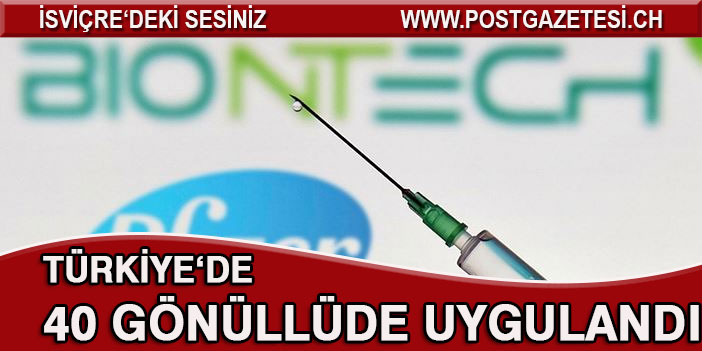 Pfizer ile BioNTech'e ait Kovid-19 aşısı Sakarya'da 40 gönüllüye uygulandı