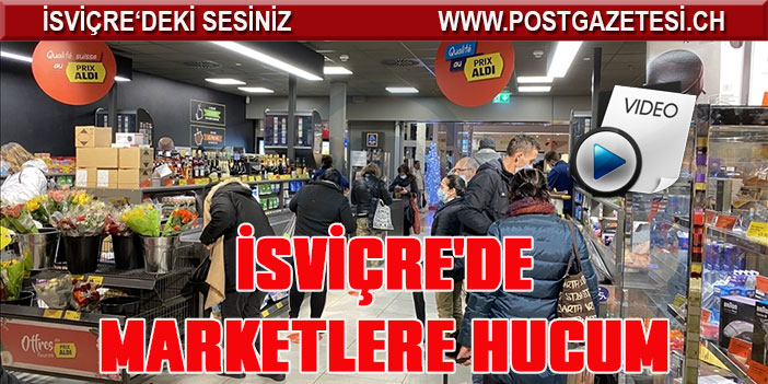 İsviçreliler Noel tatili öncesi marketlere adeta akın etti