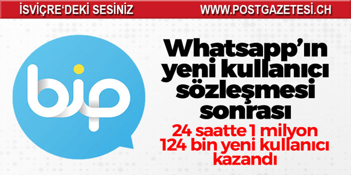 BiP son 24 saatte 1 milyon 124 bin yeni kullanıcı kazandı