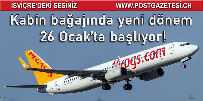 Pegasus Havayolları kabin bagajı taşınmasına yeni düzenleme getirdi