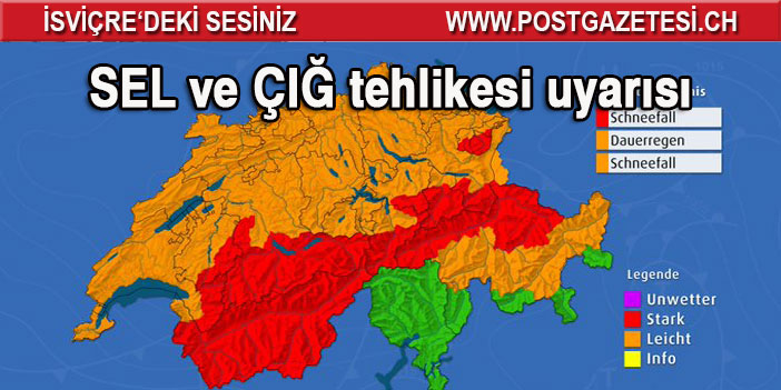 İsviçre'de sel ve çığ tehlikesi uyarısı