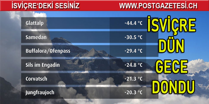 İsviçre’de Dondurucu Soğuklar Etkisini Sürdürüyor