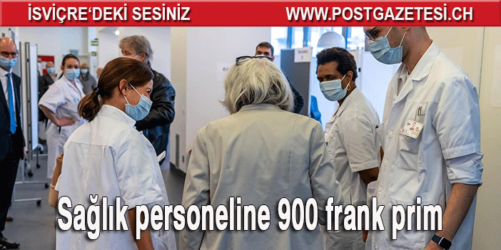 Sağlık personeline 900 frank prim