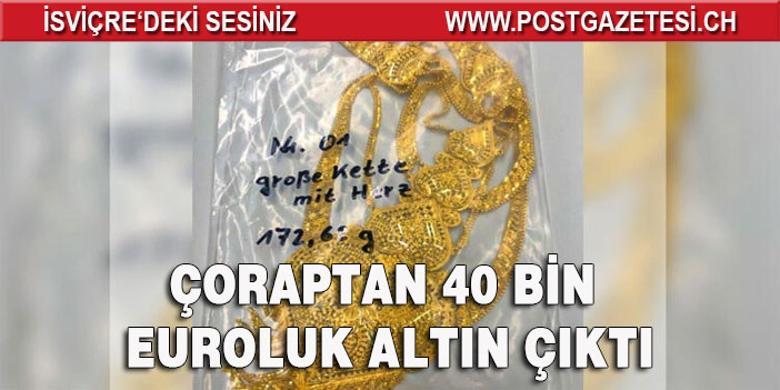 Çoraptan 40 bin euroluk altın çıktı