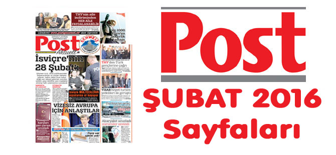 POST Gazetesi Şubat sayıs sayfaları