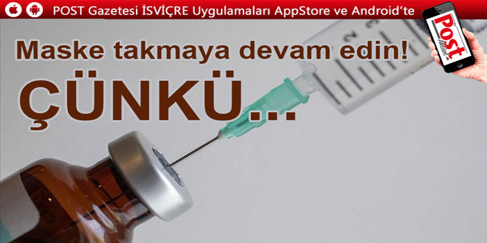 DSÖ'den 'Kovid-19 aşısı yaptırdıktan sonra da maske takmaya devam edin' uyarısı