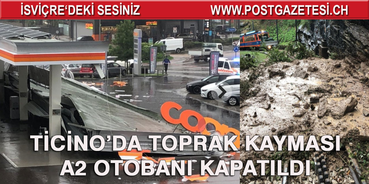 Ticino'da toprak kaydı, çatı çöktü