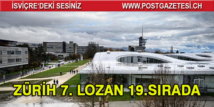 Zürih ve Lozan Dünyada ilk 20'de