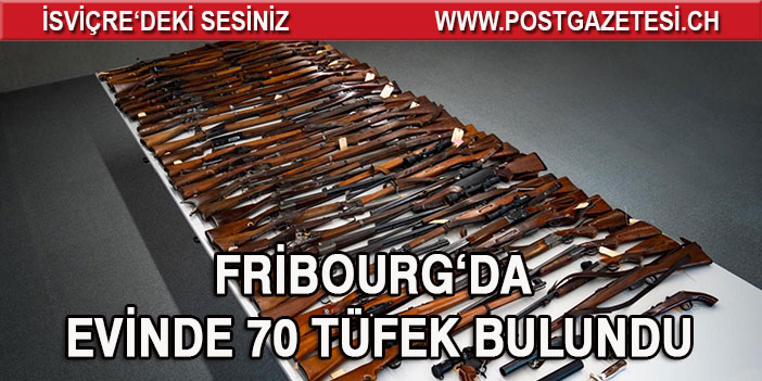 Evinde 70 tüfek bulundu