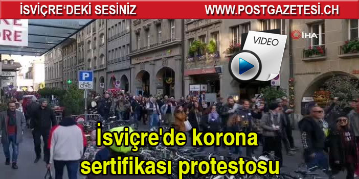 İsviçre'de korona sertifikası protestosu